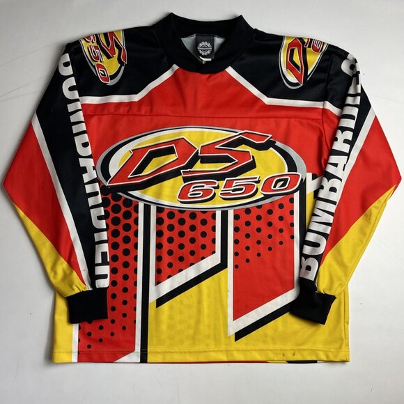 Ski Doo DS 650Snowmobile Shirt Racing Jersey Ski Bombardier VTG 90s Men S *READ* - Picture 1 of 16